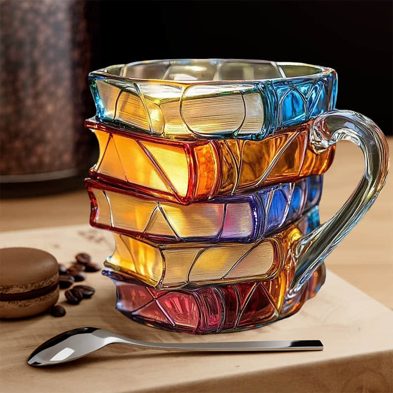 Taza 3D Artesanal Inspirada en Libros