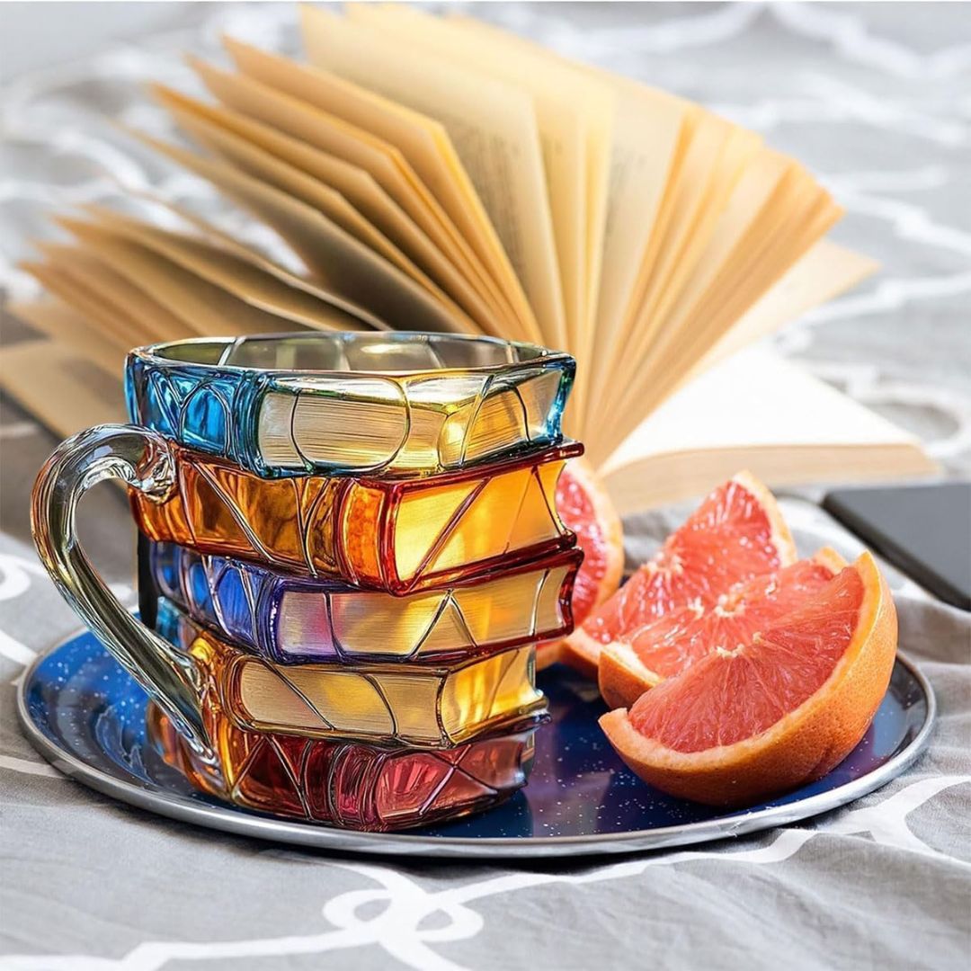 Taza 3D Artesanal Inspirada en Libros