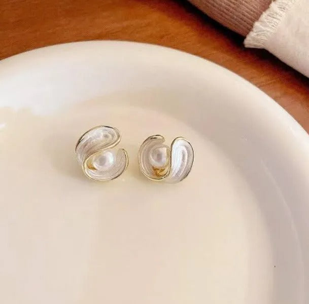 Liorie™ - Pendientes de Perlas en Diseño Espiral